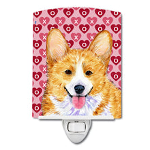 Load image into Gallery viewer, Corgi Hearts Love and Valentine's Day Portrait Ceramic Night Light SS4486CNL