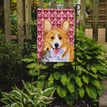 Load image into Gallery viewer, Corgi Hearts Love and Valentine's Day Portrait Garden Flag – Decorative Outdoor Yard Flag