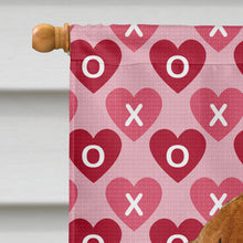 Load image into Gallery viewer, Dachshund Hearts Love Valentine's Day Flag Canvas House Size