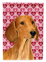 Load image into Gallery viewer, Dachshund Hearts Love Valentine's Day Flag Canvas House Size