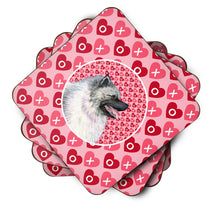 Load image into Gallery viewer, Keeshond  Coasters - Set of 4 Lightweight Foam, Absorbent Drink Coasters