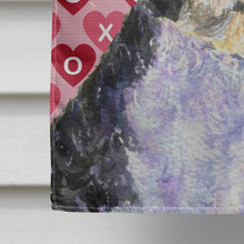 Load image into Gallery viewer, Portuguese Water Dog Hearts Love and Valentine's Day  Flag Canvas House Size