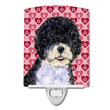 Load image into Gallery viewer, Portuguese Water Dog Hearts Love Valentine's Day Ceramic Night Light SS4490CNL