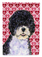 Load image into Gallery viewer, Portuguese Water Dog Hearts Love Valentine's Day Garden Flag – Decorative Outdoor Yard Flag