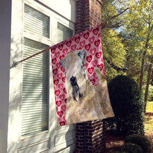 Load image into Gallery viewer, Wheaten Terrier Soft Coated Hearts Love Valentine's Day Flag Canvas House Size
