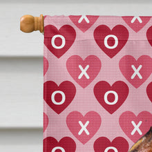 Load image into Gallery viewer, Brussels Griffon Hearts Love and Valentine's Day  Flag Canvas House Size