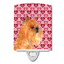 Load image into Gallery viewer, Brussels Griffon Hearts Love and Valentine's Day Portrait Ceramic Night Light SS4494CNL