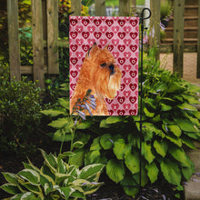 Load image into Gallery viewer, Brussels Griffon Hearts Love and Valentine's Day Portrait Garden Flag – Decorative Outdoor Yard Flag