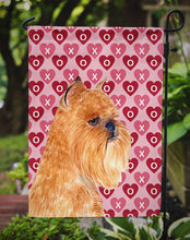 Load image into Gallery viewer, Brussels Griffon Hearts Love and Valentine's Day Portrait Garden Flag – Decorative Outdoor Yard Flag