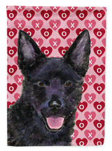 Load image into Gallery viewer, Australian Kelpie Hearts Love Valentine's Day Garden Flag – Decorative Outdoor Yard Flag