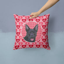 Load image into Gallery viewer, Australian Kelpie Hearts Love Valentine's Day Throw Pillow - 14x14 Decorative Pillow – Art for Your Home &amp; Patio SS4498PW1414