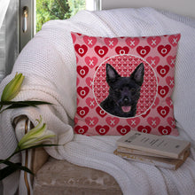 Load image into Gallery viewer, Australian Kelpie Hearts Love Valentine's Day Throw Pillow - 14x14 Decorative Pillow – Art for Your Home &amp; Patio SS4498PW1414