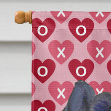 Load image into Gallery viewer, Chow Chow Hearts Love and Valentine's Day Portrait Flag Canvas House Size