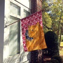 Load image into Gallery viewer, Chow Chow Hearts Love and Valentine's Day Portrait Flag Canvas House Size
