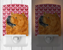 Load image into Gallery viewer, Chow Chow Hearts Love and Valentine's Day Portrait Ceramic Night Light SS4502CNL