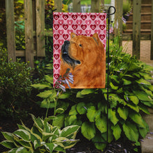 Load image into Gallery viewer, Chow Chow Hearts Love and Valentine's Day Portrait Garden Flag – Decorative Outdoor Yard Flag