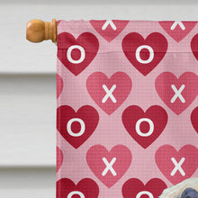 Load image into Gallery viewer, Dandie Dinmont Terrier Hearts Love and Valentine's Day  Flag Canvas House Size