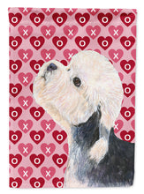 Load image into Gallery viewer, Dandie Dinmont Terrier Hearts Love and Valentine's Day  Flag Canvas House Size