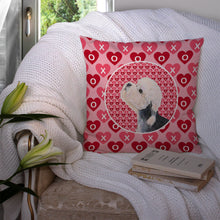 Load image into Gallery viewer, Dandie Dinmont Terrier Hearts Love Valentine's Day Throw Pillow - 14x14 Decorative Pillow – Art for Your Home &amp; Patio SS4503PW1414