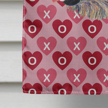 Load image into Gallery viewer, Irish Wolfhound Hearts Love and Valentine's Day Portrait Flag Canvas House Size
