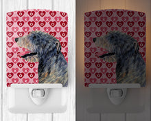Load image into Gallery viewer, Irish Wolfhound Hearts Love and Valentine's Day Portrait Ceramic Night Light SS4506CNL