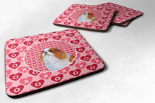 Load image into Gallery viewer, English Toy Spaniel  Coasters - Set of 4 Lightweight Foam, Absorbent Drink Coasters