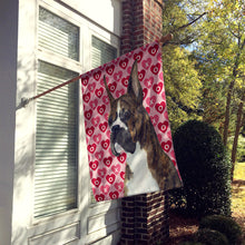 Load image into Gallery viewer, Boxer Hearts Love and Valentine's Day Portrait Flag Canvas House Size