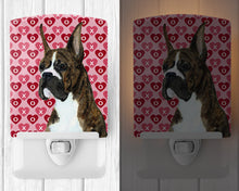 Load image into Gallery viewer, Boxer Hearts Love and Valentine's Day Portrait Ceramic Night Light SS4508CNL