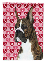 Load image into Gallery viewer, Boxer Hearts Love and Valentine's Day Portrait Garden Flag – Decorative Outdoor Yard Flag