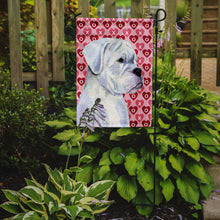 Load image into Gallery viewer, Boxer Hearts Love and Valentine's Day Portrait Garden Flag – Decorative Outdoor Yard Flag