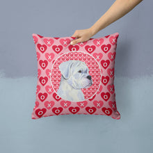 Load image into Gallery viewer, Boxer Hearts Love and Valentine's Day Portrait Throw Pillow - 14x14 Decorative Pillow – Art for Your Home &amp; Patio SS4509PW1414