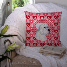 Load image into Gallery viewer, Boxer Hearts Love and Valentine's Day Portrait Throw Pillow - 14x14 Decorative Pillow – Art for Your Home &amp; Patio SS4509PW1414