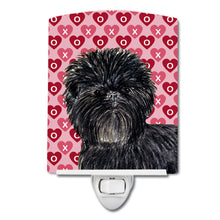 Load image into Gallery viewer, Affenpinscher Hearts Love and Valentine's Day Portrait Ceramic Night Light SS4511CNL