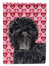 Load image into Gallery viewer, Affenpinscher Hearts Love and Valentine's Day Portrait Garden Flag – Decorative Outdoor Yard Flag