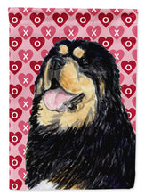 Load image into Gallery viewer, Tibetan Mastiff Hearts Love and Valentine's Day Portrait Flag Canvas House Size