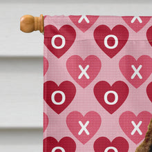 Load image into Gallery viewer, Springer Spaniel Hearts Love and Valentine's Day  Flag Canvas House Size