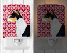 Load image into Gallery viewer, Basenji Hearts Love and Valentine's Day Portrait Ceramic Night Light SS4514CNL