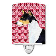 Load image into Gallery viewer, Basenji Hearts Love and Valentine's Day Portrait Ceramic Night Light SS4514CNL