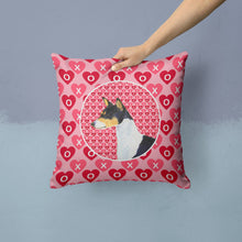 Load image into Gallery viewer, Basenji Hearts Love and Valentine's Day Portrait Throw Pillow - 14x14 Decorative Pillow – Art for Your Home &amp; Patio SS4514PW1414
