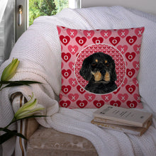 Load image into Gallery viewer, Gordon Setter Hearts Love and Valentine's Day Portrait Throw Pillow - 14x14 Decorative Pillow – Art for Your Home &amp; Patio SS4515PW1414