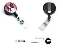 Load image into Gallery viewer, Boston Terrier Love Retractable Badge Reel or ID Holder with Clip
