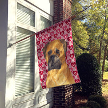 Load image into Gallery viewer, Bullmastiff Hearts Love and Valentine's Day Portrait Flag Canvas House Size