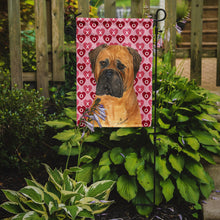Load image into Gallery viewer, Bullmastiff Hearts Love and Valentine's Day Portrait Garden Flag – Decorative Outdoor Yard Flag