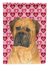 Load image into Gallery viewer, Bullmastiff Hearts Love and Valentine's Day Portrait Garden Flag – Decorative Outdoor Yard Flag