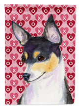 Load image into Gallery viewer, Chihuahua Hearts Love and Valentine's Day Portrait Flag Canvas House Size
