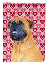 Load image into Gallery viewer, Mastiff Hearts Love and Valentine's Day Portrait Flag Canvas House Size