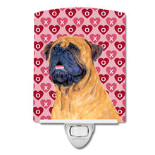 Load image into Gallery viewer, Mastiff Hearts Love and Valentine's Day Portrait Ceramic Night Light SS4520CNL