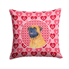 Load image into Gallery viewer, Mastiff Hearts Love and Valentine's Day Portrait Throw Pillow - 14x14 Decorative Pillow – Art for Your Home &amp; Patio SS4520PW1414
