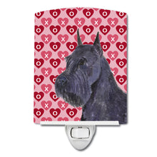 Load image into Gallery viewer, Schnauzer Hearts Love and Valentine's Day Portrait Ceramic Night Light SS4523CNL