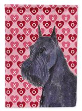 Load image into Gallery viewer, Schnauzer Hearts Love and Valentine's Day Portrait Garden Flag – Decorative Outdoor Yard Flag